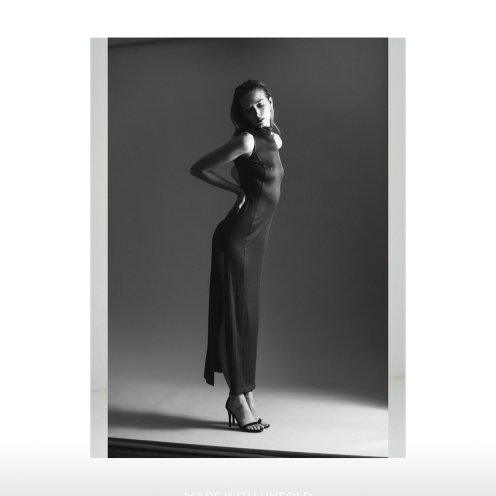 Vintage One Shoulder Sheath Dress with Slit